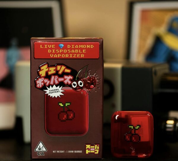 Buy Super Dope Cherry Popperz Live Diamond Disposable Vaporizer 1G Online